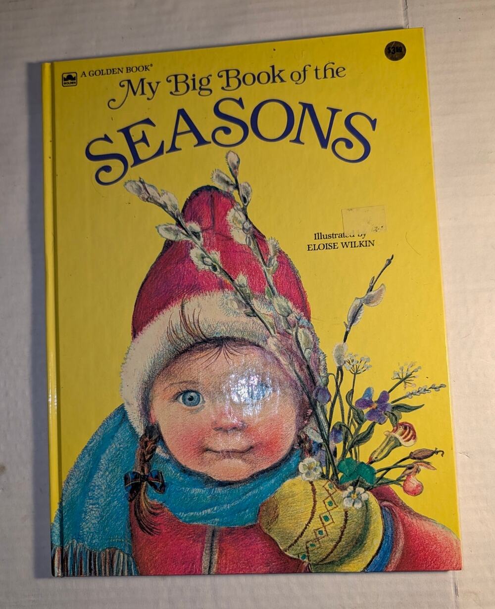 Vtg1966 My Big Book of Seasons Golden Book 12.5 x 9.5 Eloise Wilkin Western Pub.